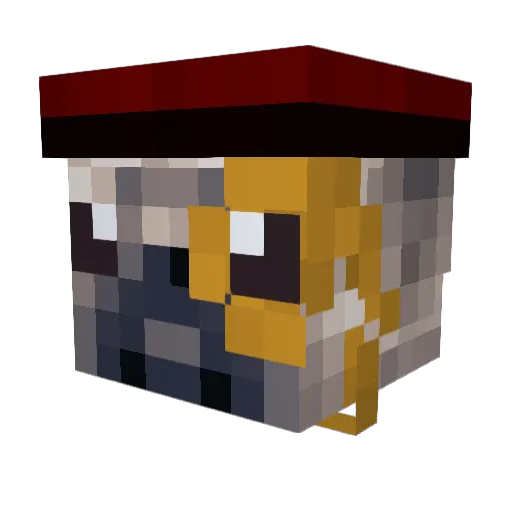 MCDogCraft Minecraft avatar head, 3D render