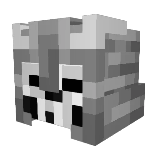 MCDungeon Minecraft avatar head, 3D render