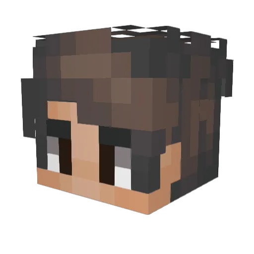 MCE101 Minecraft avatar head, 3D render