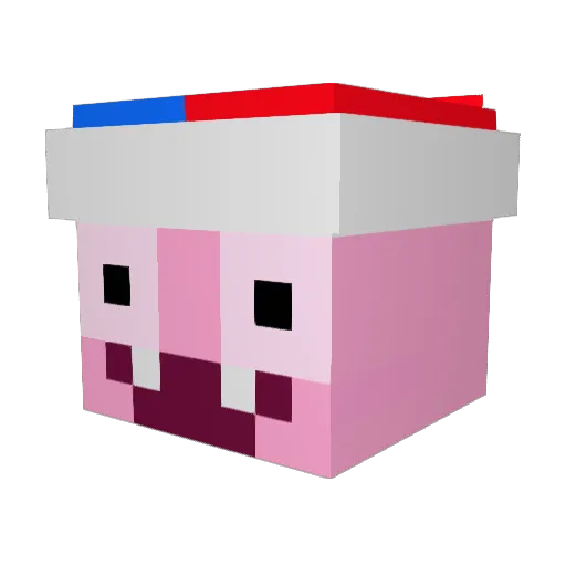 MCFEAST_ Minecraft avatar head, 3D render