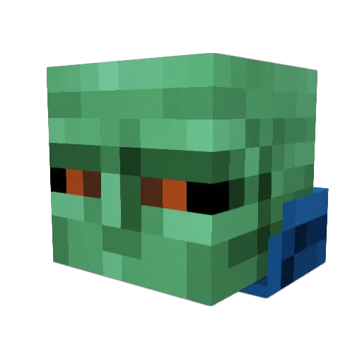MCFT777 Minecraft avatar head, 3D render