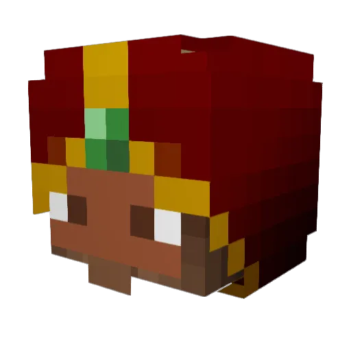 MCFan316 Minecraft avatar head, 3D render