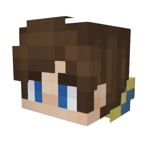 MCFilms Minecraft avatar head, 3D render