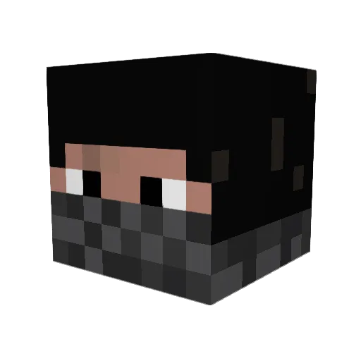 MCG_JV Minecraft avatar head, 3D render