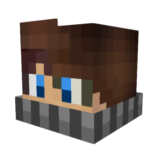 MCGaming338 Minecraft avatar head, 3D render