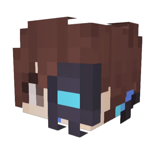 MCGuoJiang Minecraft avatar head, 3D render