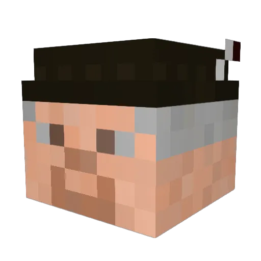 MCHANF Minecraft avatar head, 3D render