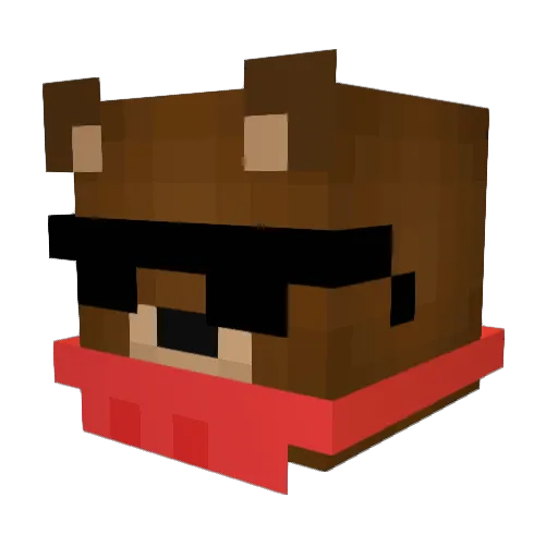 MCHogue Minecraft avatar head, 3D render