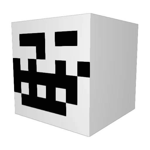 MCI6 Minecraft avatar head, 3D render