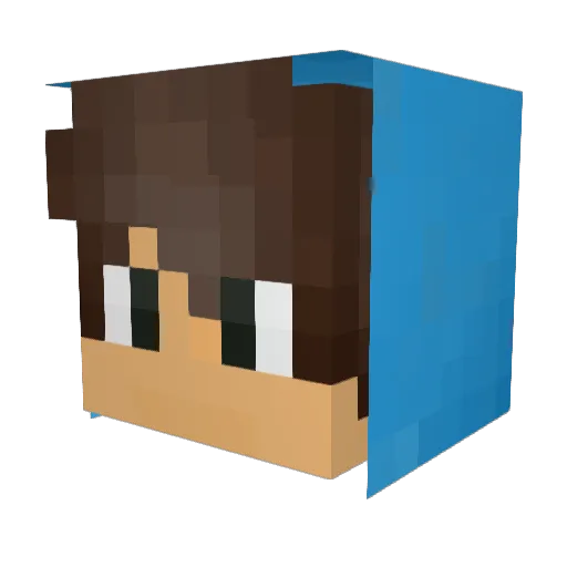 MCJavaEdition Minecraft avatar head, 3D render