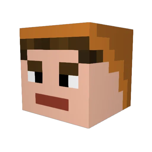 MCJayMP Minecraft avatar head, 3D render