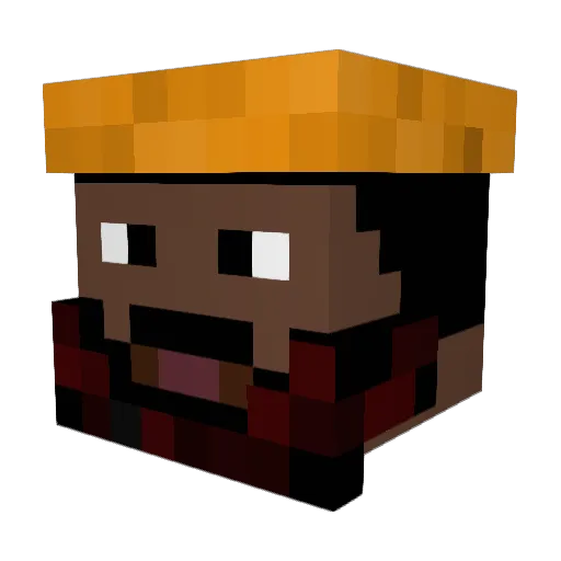MCJops Minecraft avatar head, 3D render