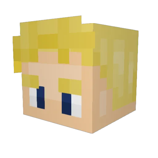 MCK250 Minecraft avatar head, 3D render