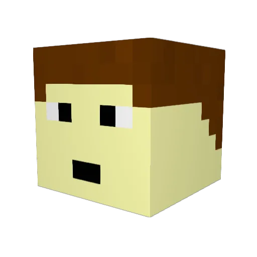 MCKAY22 Minecraft avatar head, 3D render