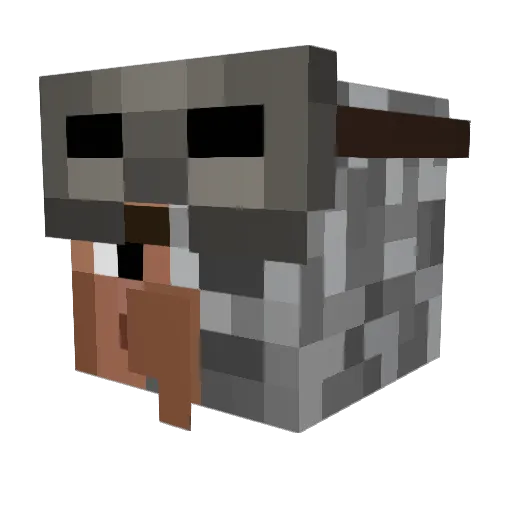 MCKK27 Minecraft avatar head, 3D render