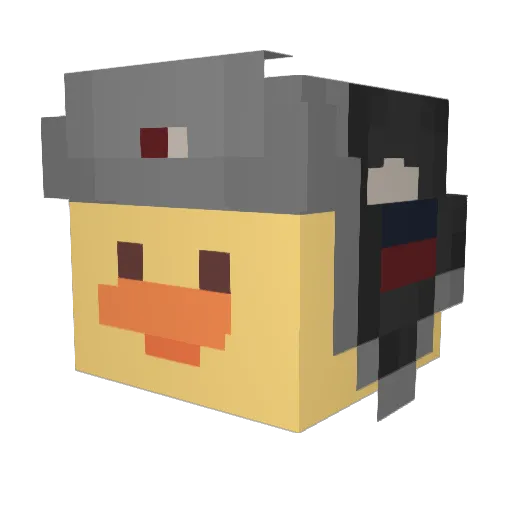 MCKSOS Minecraft avatar head, 3D render