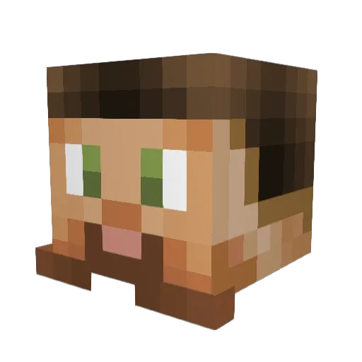 MCKline Minecraft avatar head, 3D render