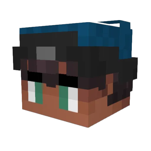 MCKyoto Minecraft avatar head, 3D render
