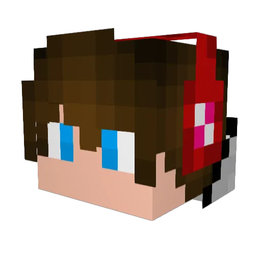 MCLAJ Minecraft avatar head, 3D render