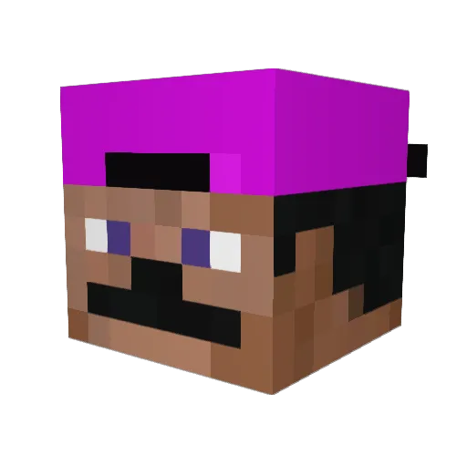 MCLOVIN24x7 Minecraft avatar head, 3D render