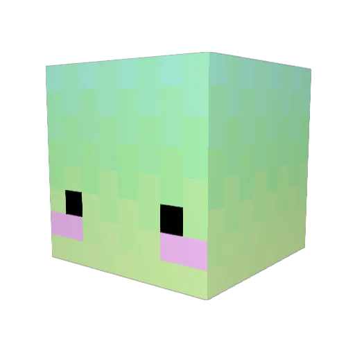 MCLYolo Minecraft avatar head, 3D render