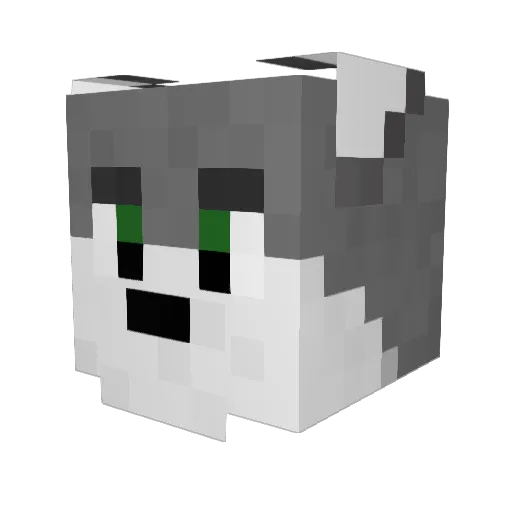 MCLegacy07 Minecraft avatar head, 3D render