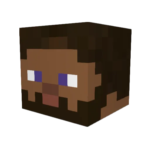 MCLenny187 Minecraft avatar head, 3D render