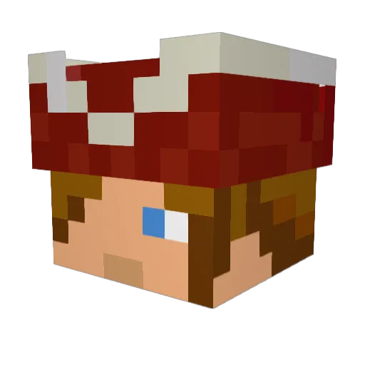 MCLuvin0 Minecraft avatar head, 3D render