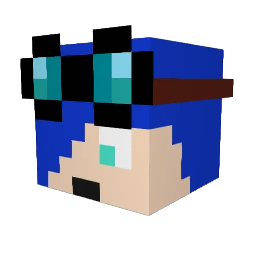 MCM12308 Minecraft avatar head, 3D render