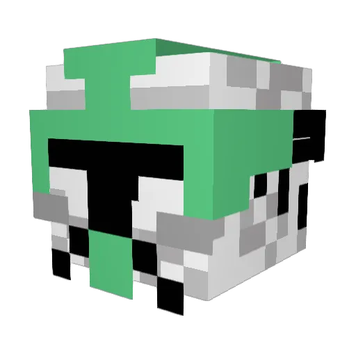 MCMA04 Minecraft avatar head, 3D render