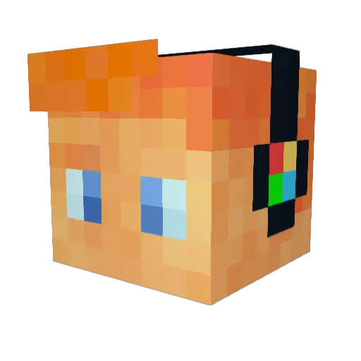 MCMORITZ11 Minecraft avatar head, 3D render