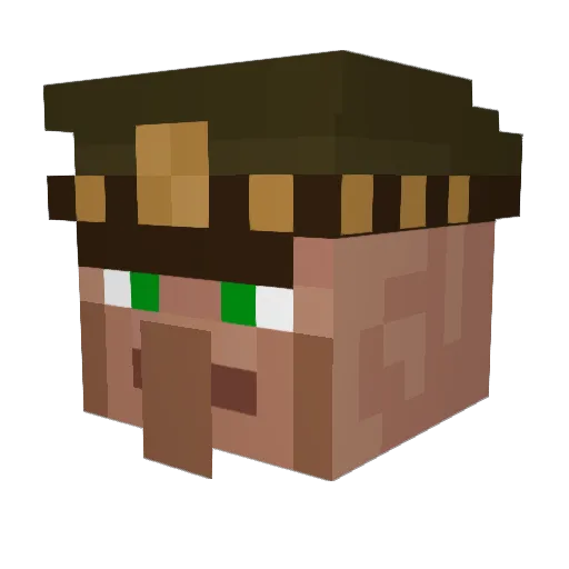 MCMP_Warrior Minecraft avatar head, 3D render