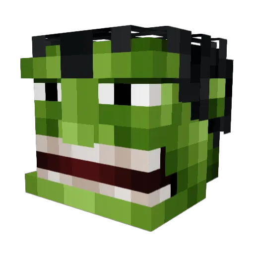 MCMojo Minecraft avatar head, 3D render