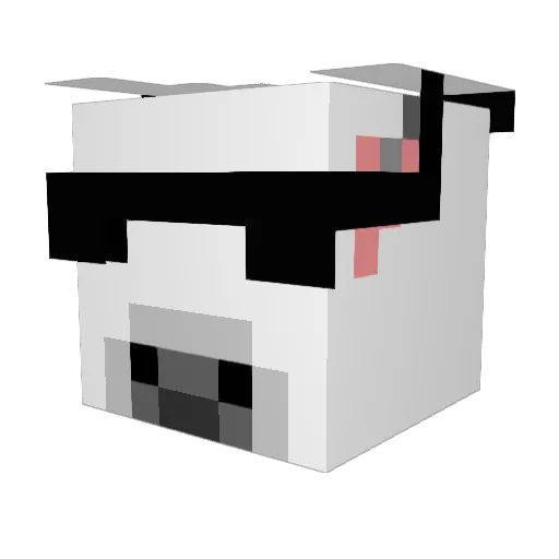 MCMooshroo Minecraft avatar head, 3D render