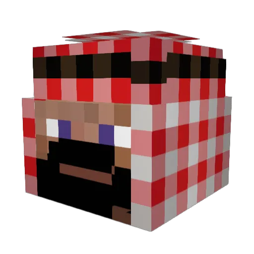 MCMusabHD Minecraft avatar head, 3D render