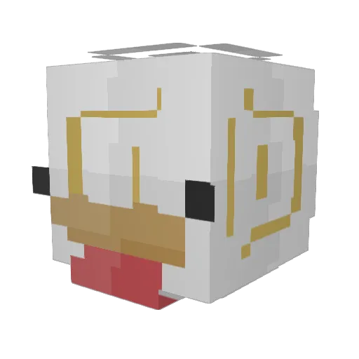 MCNUGGETDELIVERY Minecraft avatar head, 3D render
