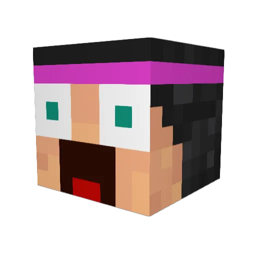 MCOSIS Minecraft avatar head, 3D render