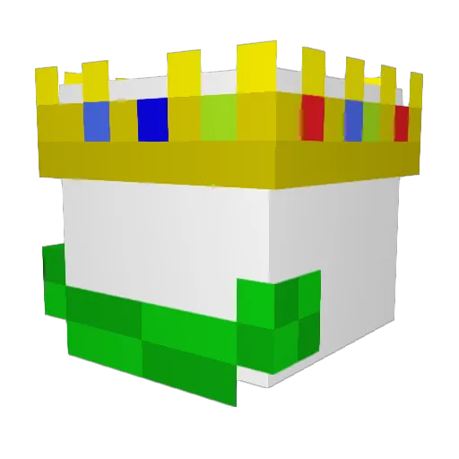 MCP1010 Minecraft avatar head, 3D render