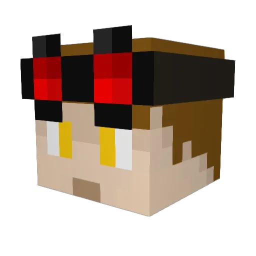 MCPank Minecraft avatar head, 3D render