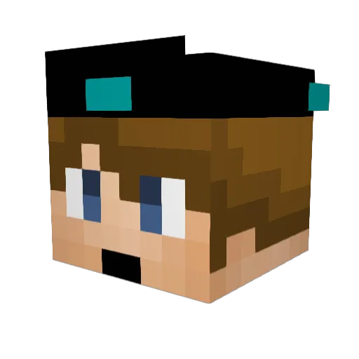 MCPlatnium Minecraft avatar head, 3D render