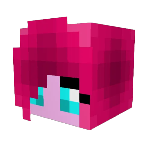 MCPrincessPie Minecraft avatar head, 3D render