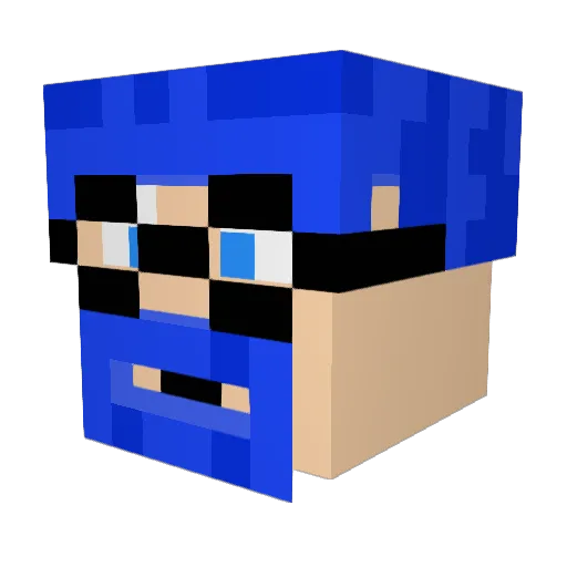 MCPro2021 Minecraft avatar head, 3D render