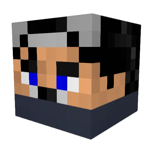 MCPutzer Minecraft avatar head, 3D render
