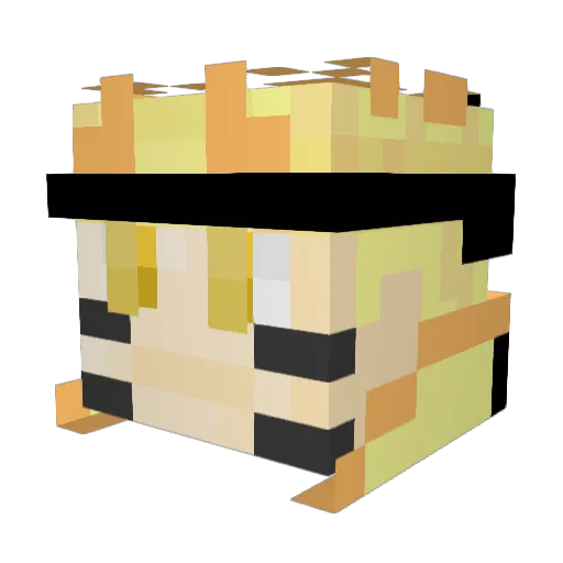 MCPyro_624 Minecraft avatar head, 3D render