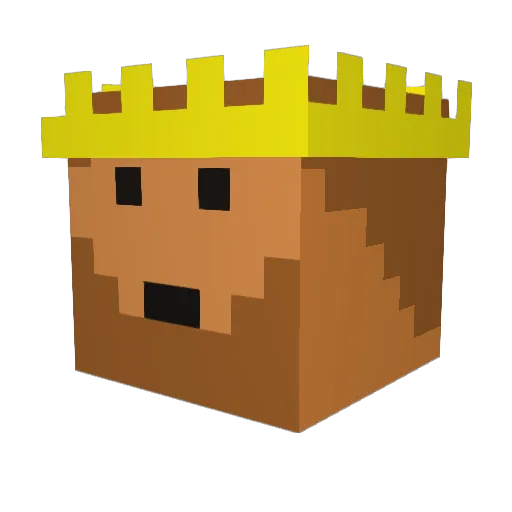 MCQUTIEPIE Minecraft avatar head, 3D render