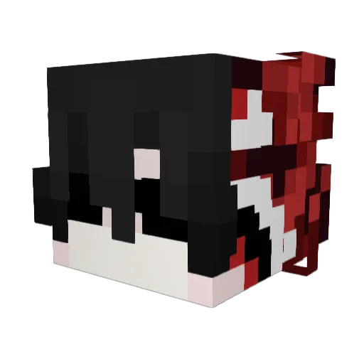 MCRICKSAN Minecraft avatar head, 3D render