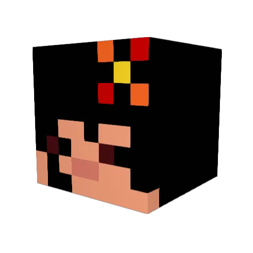 MCROKE Minecraft avatar head, 3D render