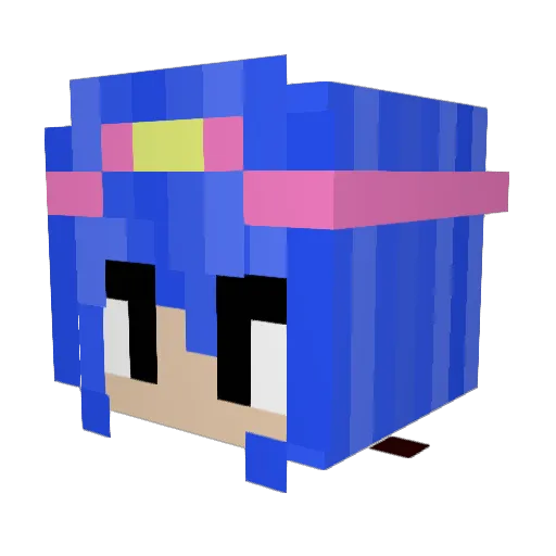 MCROWCA Minecraft avatar head, 3D render