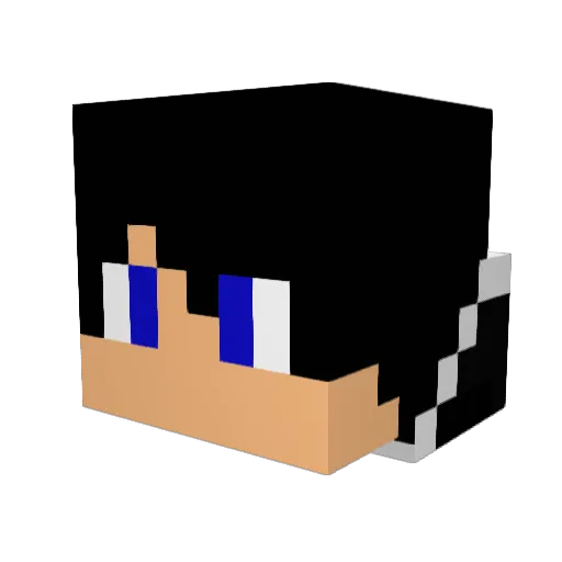 MCRagnr Minecraft avatar head, 3D render