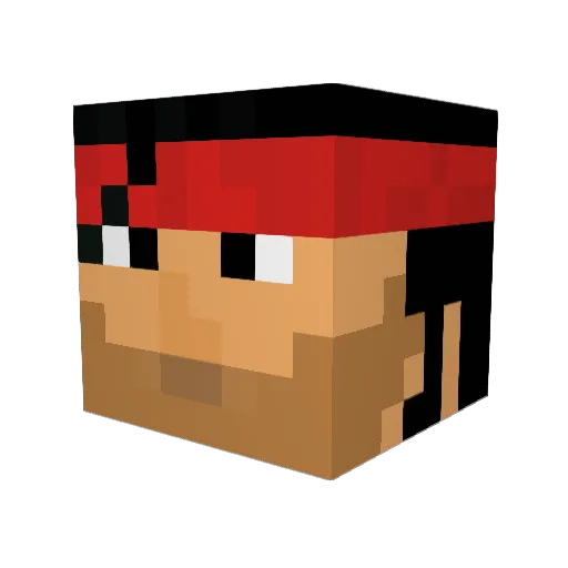 MCRambo110 Minecraft avatar head, 3D render